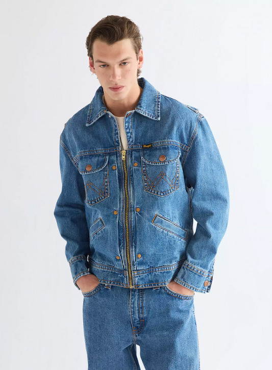 Wrangler 112386958 Mens SuperJeans Jacket in Cowboy Fade