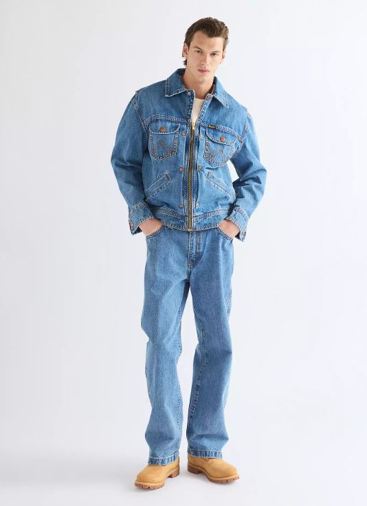 Wrangler 112386958 Mens SuperJeans Jacket in Cowboy Fade