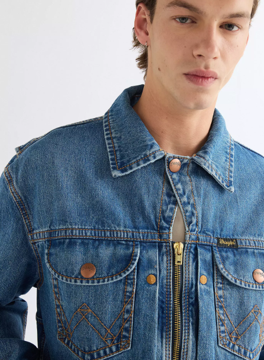 Wrangler 112386958 Mens SuperJeans Jacket in Cowboy Fade