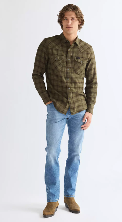 Wrangler 112387075  Regular Shirt 112386996 in Olive Night