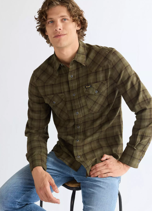 Wrangler 112387075  Regular Shirt 112386996 in Olive Night
