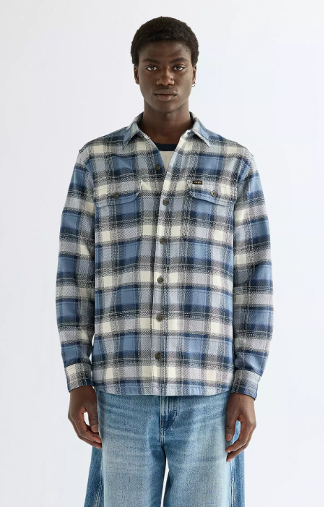 Wrangler 112386998 Oversized Western Shirt in Bering Sea