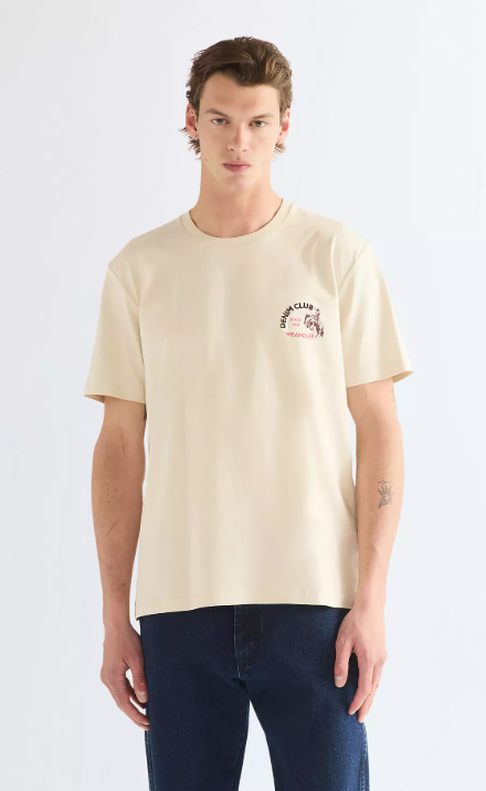 Wrangler 112387030 Regular Small Graphic Tee in Almond Milk