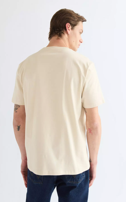 Wrangler 112387030 Regular Small Graphic Tee in Almond Milk