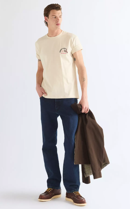 Wrangler 112387030 Regular Small Graphic Tee in Almond Milk