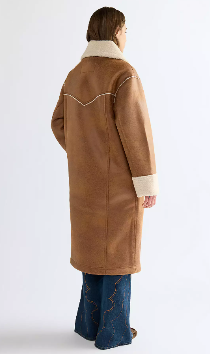 Wrangler 112387286 Relaxed Wrange Coat in Medium Brown