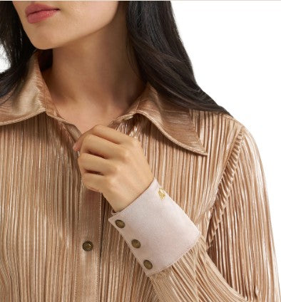Wrangler 112382814  x Lainey Wilson Rose Gold Western Snap Shirt