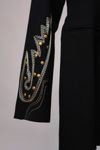Load image into Gallery viewer, Blue B 23503J - Woven Suiting Embroidered Tunic Blazer
