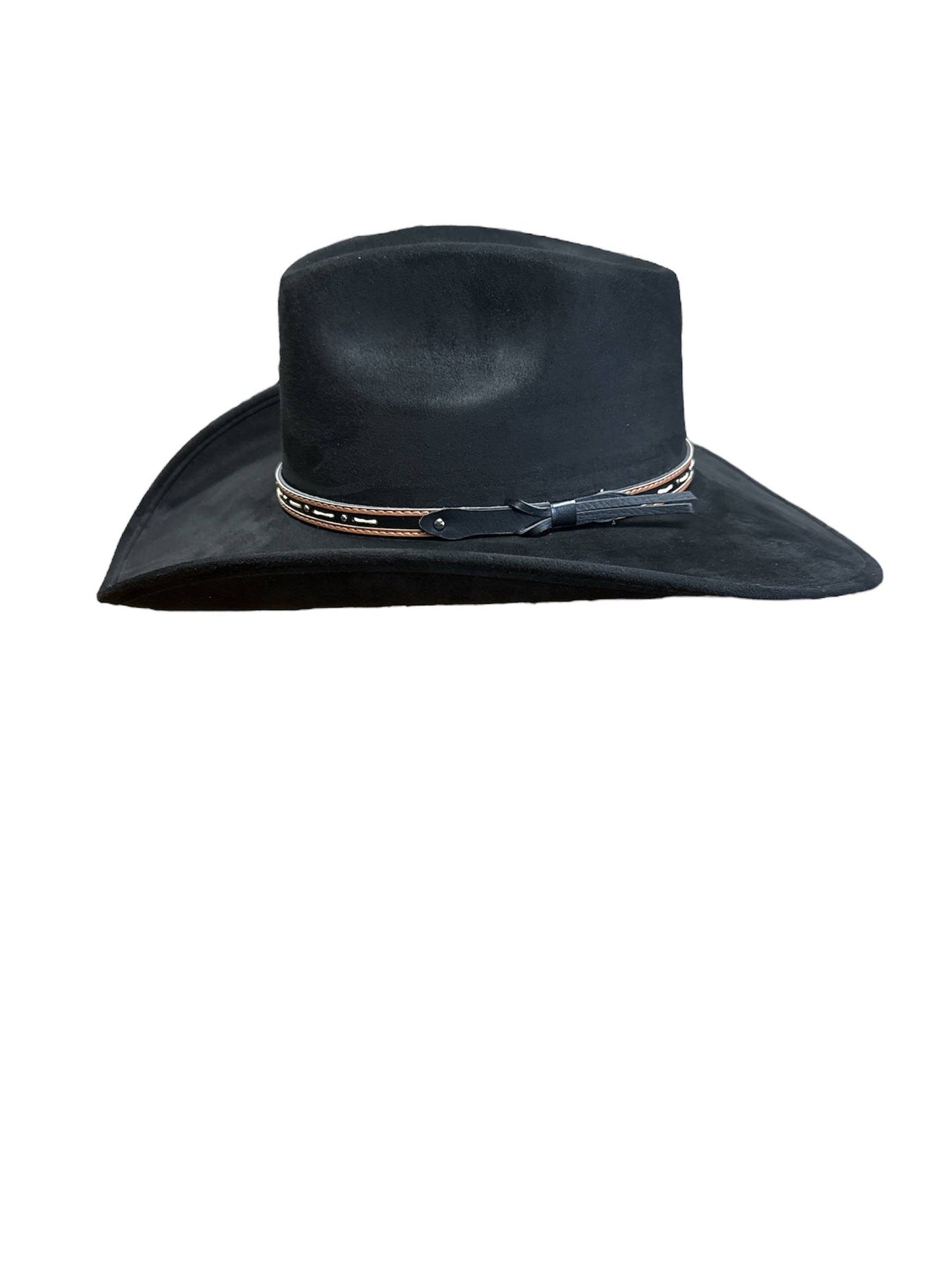 American Hat Makers Ace High Pinch Top Cowboy Hat in Black