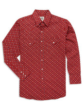 Load image into Gallery viewer, Men&#39;s Ely Cattleman Long Sleeve All Over Print Western Snap Shirt - Rust 152027088
