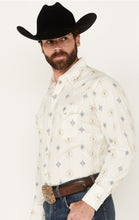 Load image into Gallery viewer, Men&#39;s Ely Cattleman Long Sleeve All Over Southwestern Print Western Snap Shirt - Cream 152027089
