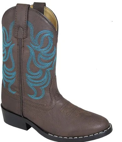 Smoky Mountain Boots 1623Y Monterey Brown/Blue Western Youth Boots