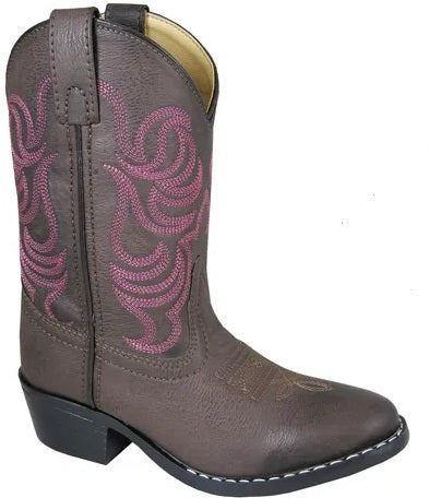 Smoky Mountain Boots 1624Y Monterey Brown/Pink Western Youth Boots