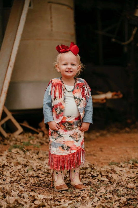 Aztec Denim & Fringe Set BMSET01