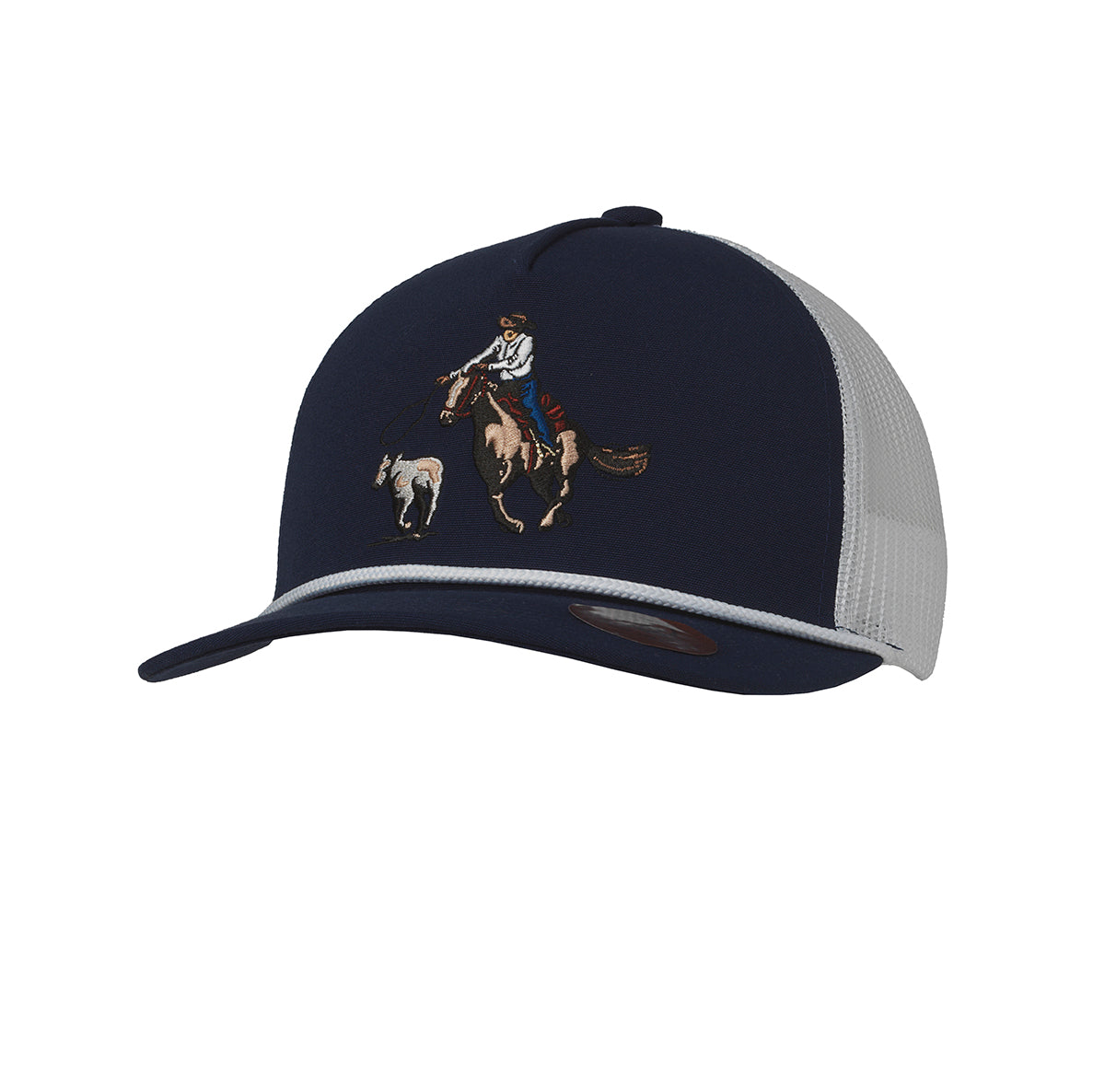 M&F 191001603 Ranch Craft Originals Snap Back Cap Calf Roper Navy