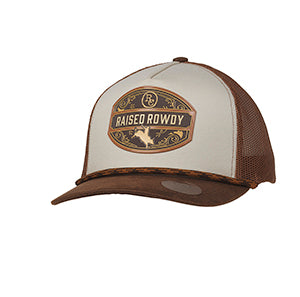 M&F 191001702 Ranch Craft Originals Mens Snap Back Cap Raised Rowdy Brown