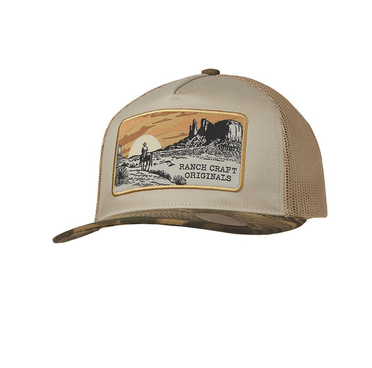 M&F 191002308 Ranch Craft Originals Mens Snap Back Cap Desert Camo Tan
