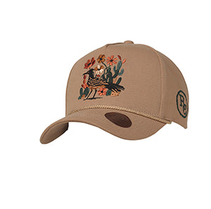 M&F 198001308 Ranch Craft Originals Ladies Snap Back Cap Floral Tan