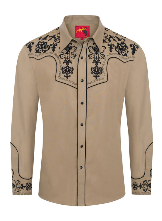 Rodeo Clothing PS500L-EC-567 Men's Western Cowboy Embroidery Shirt