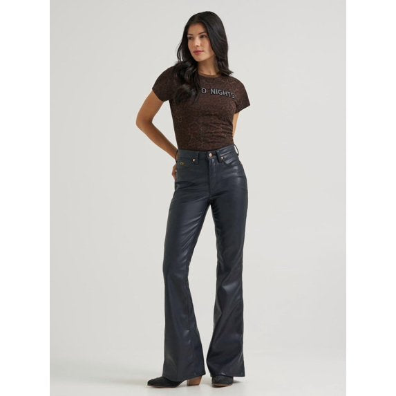 Wrangler 112390309 Lainey Wilson Flare Onyx Faux Leather