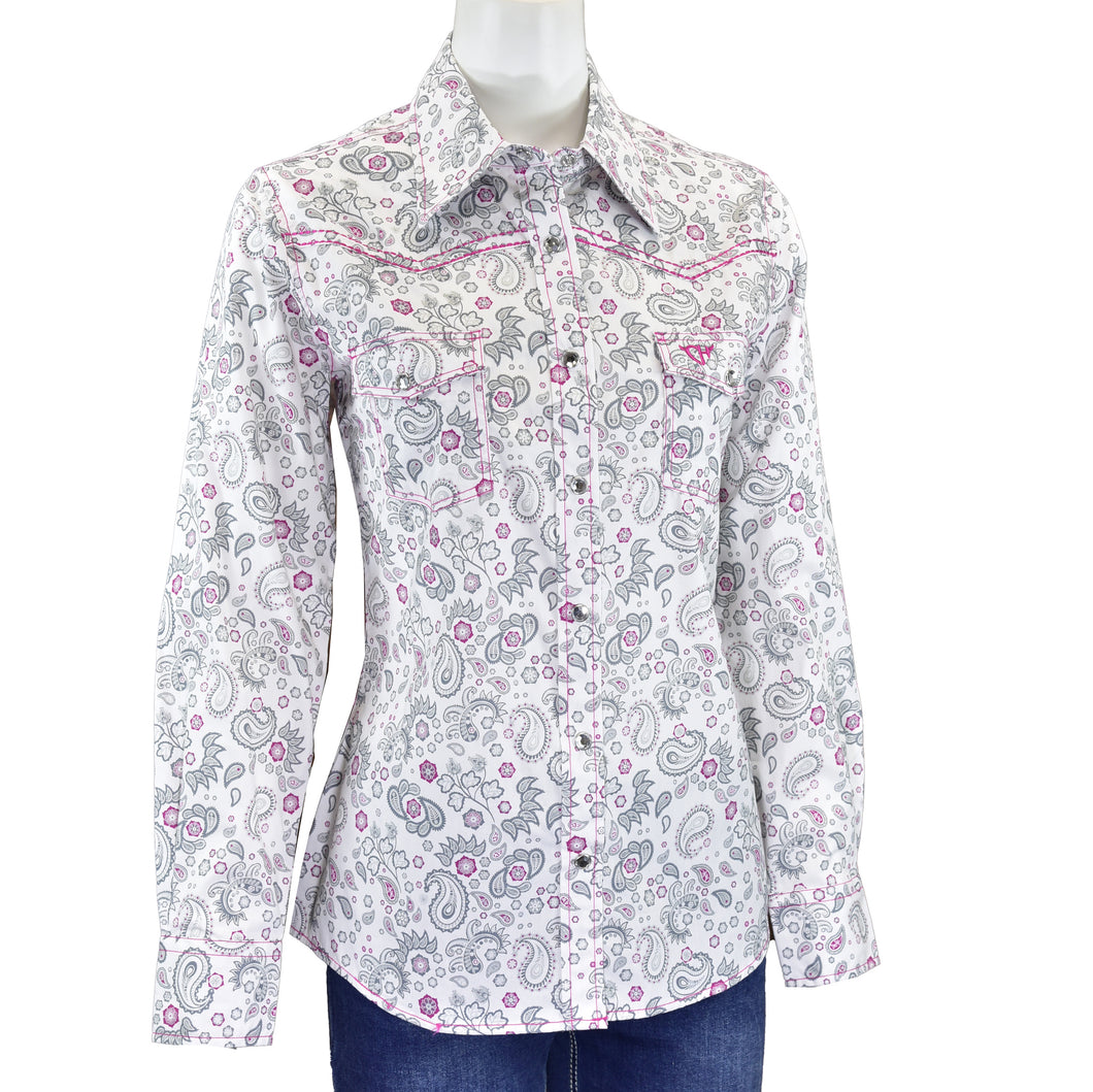 Cowboy Hardware Ladies Western Blouse Paisley 225562-021-W