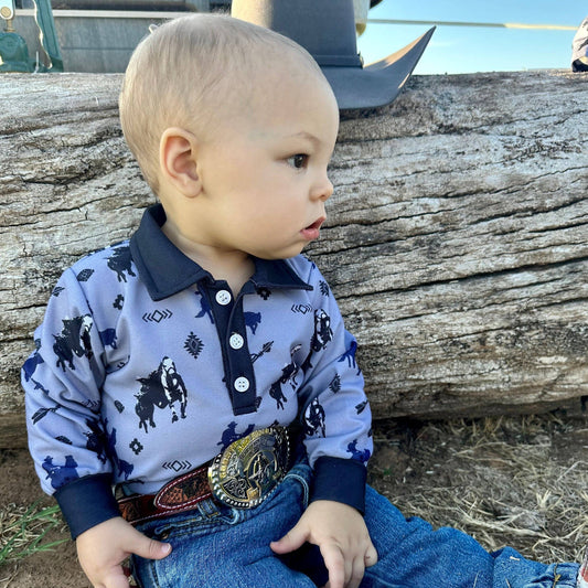 Shea Baby Timey Long Sleeve Polo Oneise ONELS02