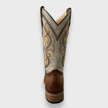 Load image into Gallery viewer, Corral Teens J7100 Handcrafted Brown/Beige Narrow Square Toe Cowboy Boots
