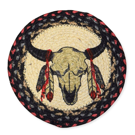 Braided Jute Round Trivets, Design 30