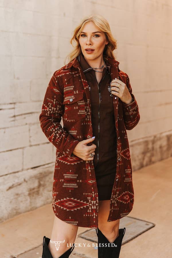 Black Orange Beige Button Down Quilted Lined Shacket JO334