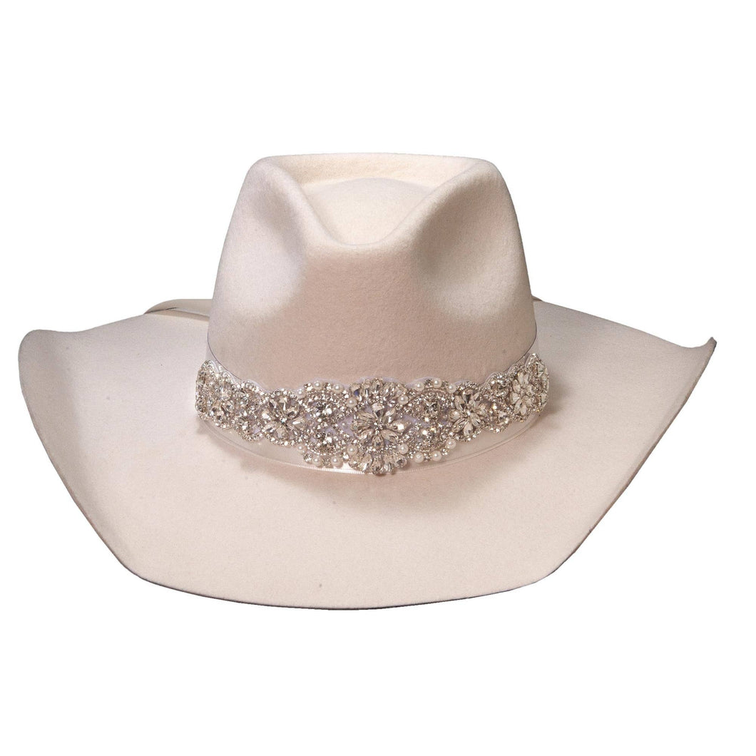 American Hat Makers Juliet - Womens Bridal Felt Cowboy Hat