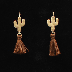 M&F Blazin Roxx Cactus Tassel Earrings 30932