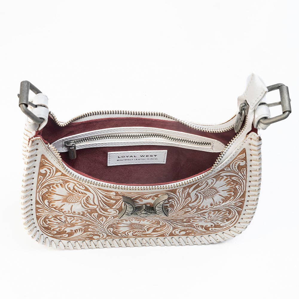 Loyal West LW-S25-325 Dannia Medium Purse in Ivory Dust