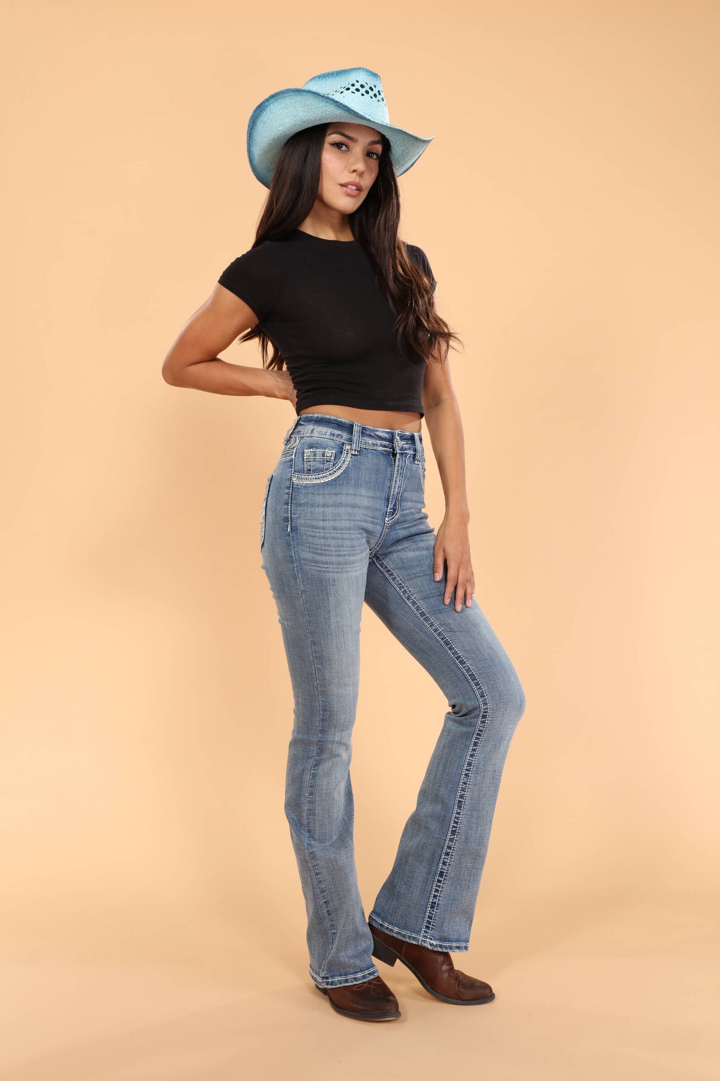 Westfield Eagle Bootcut Stretchy Jeans WT-779 Sandwash