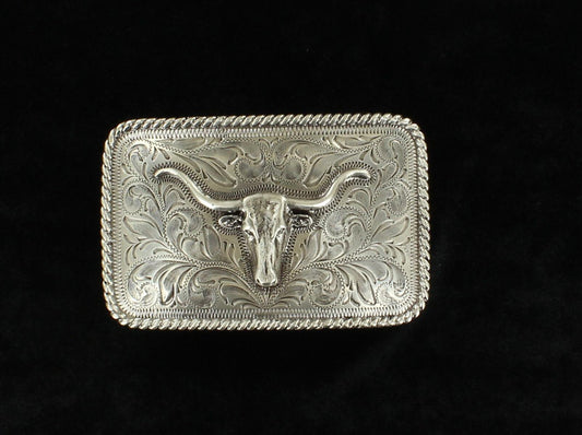 M&F 37524 Rectangle Longhorn Nocona Buckle