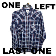 Load image into Gallery viewer, Ely &amp; Walker Men&#39;s Long Sleeve Plaid Shirt Navy 15202907-Navy-A
