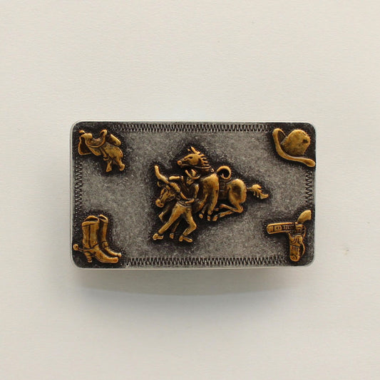 M&F Nocona Rectangle Smooth Edge Steer Wrestling Buckle 37598