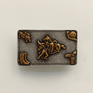 M&F Nocona Rectangle Smooth Edge Steer Wrestling Buckle