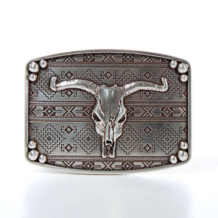 M&F Nocona Rectangle Bull Skull Buckle 37716