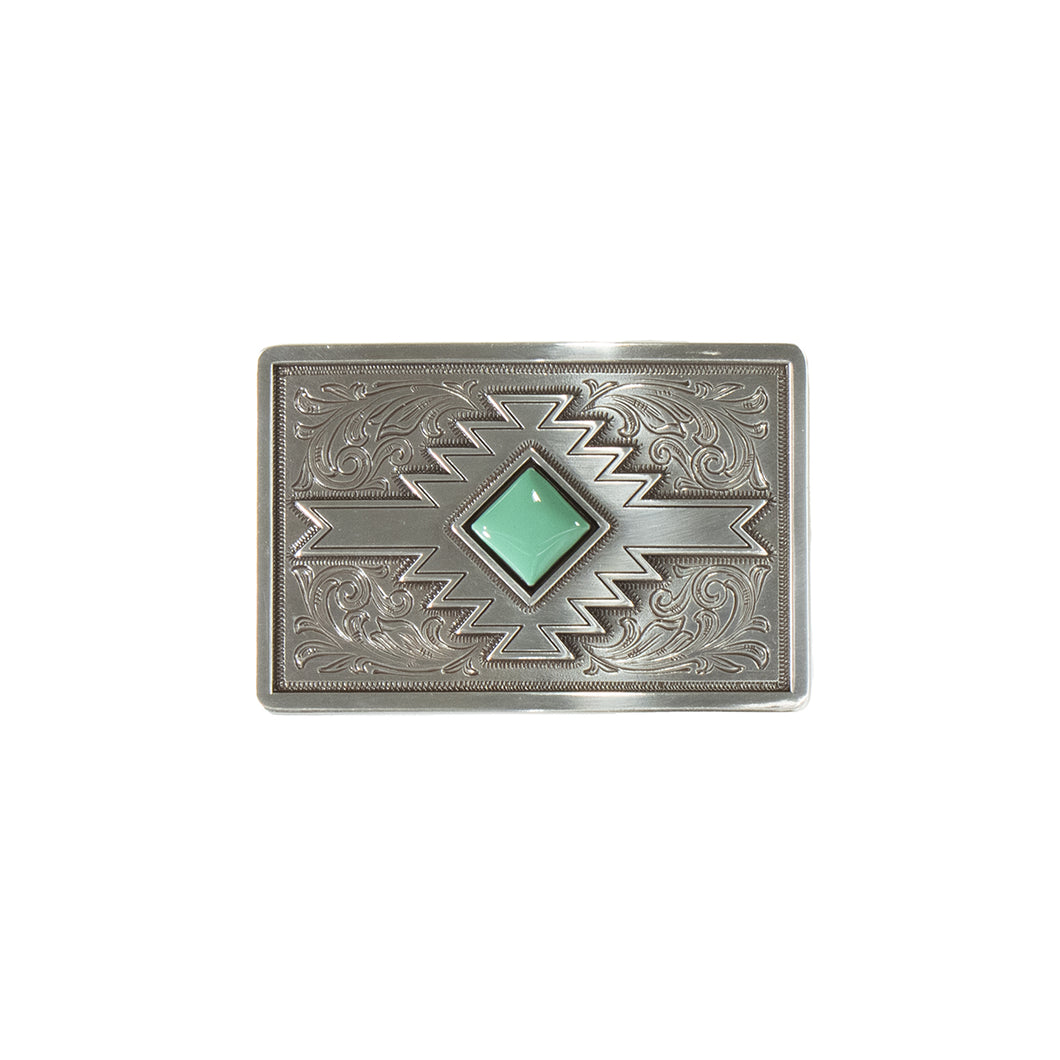 M&F 37904 Blazin Roxx Rectangle Buckle Square Diamond Turquoise Southwest