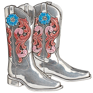 M&F Blazin Roxx Buckle Cowgirl Boots Silver 37937