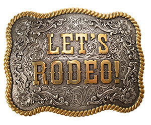 Nocona 37956 Rectangle Let's Rodeo Buckle