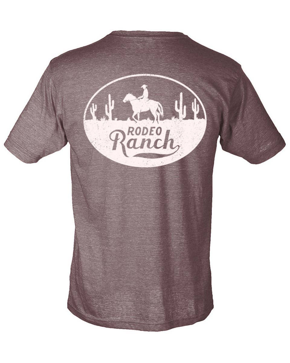 Rodeo Ranch Lone Cowboy Short Sleeve Shirt in Heather Brown