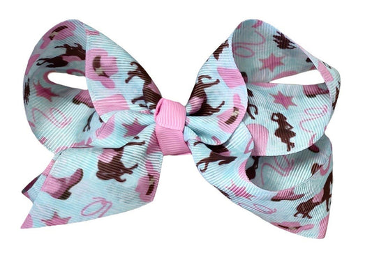 Shea Baby Turquoise Cowgirl Bow: 3.5" SHB05