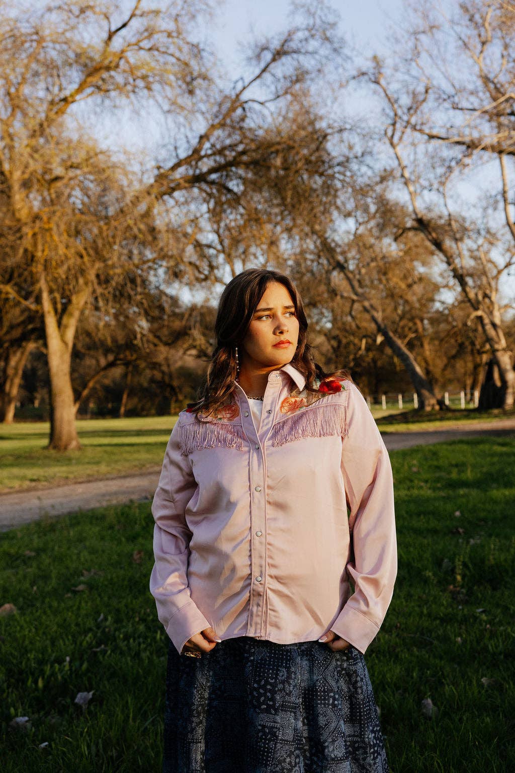 Rodeo Quincy Pale Pink Button Up M2884Q