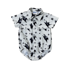 Load image into Gallery viewer, Shea Baby Timely S/S Pearl Snap Onesie BOYSS02
