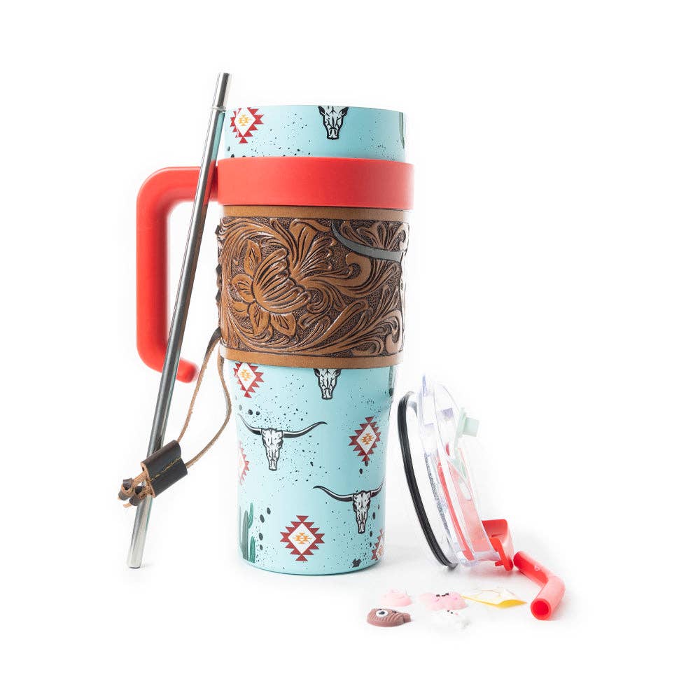 Myra Wide Wyoming Tumbler In Sea Blue: WITH TOOLING