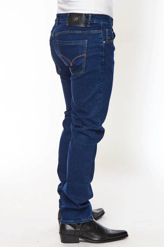 Rodeo Clothing Mens Jeans Super Skinny Fit in Dark Blue HLP-505-DKBLUE