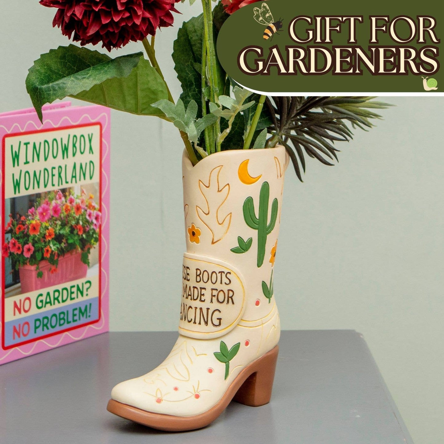 Cowboy Boots Vase - Boots Are Made for Dancing GC1352