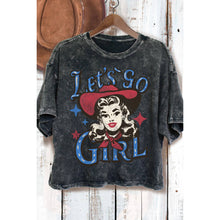 Load image into Gallery viewer, Lets Go Girl - Mineral Wash Cropped top: CHARCOAL GREY MB2009
