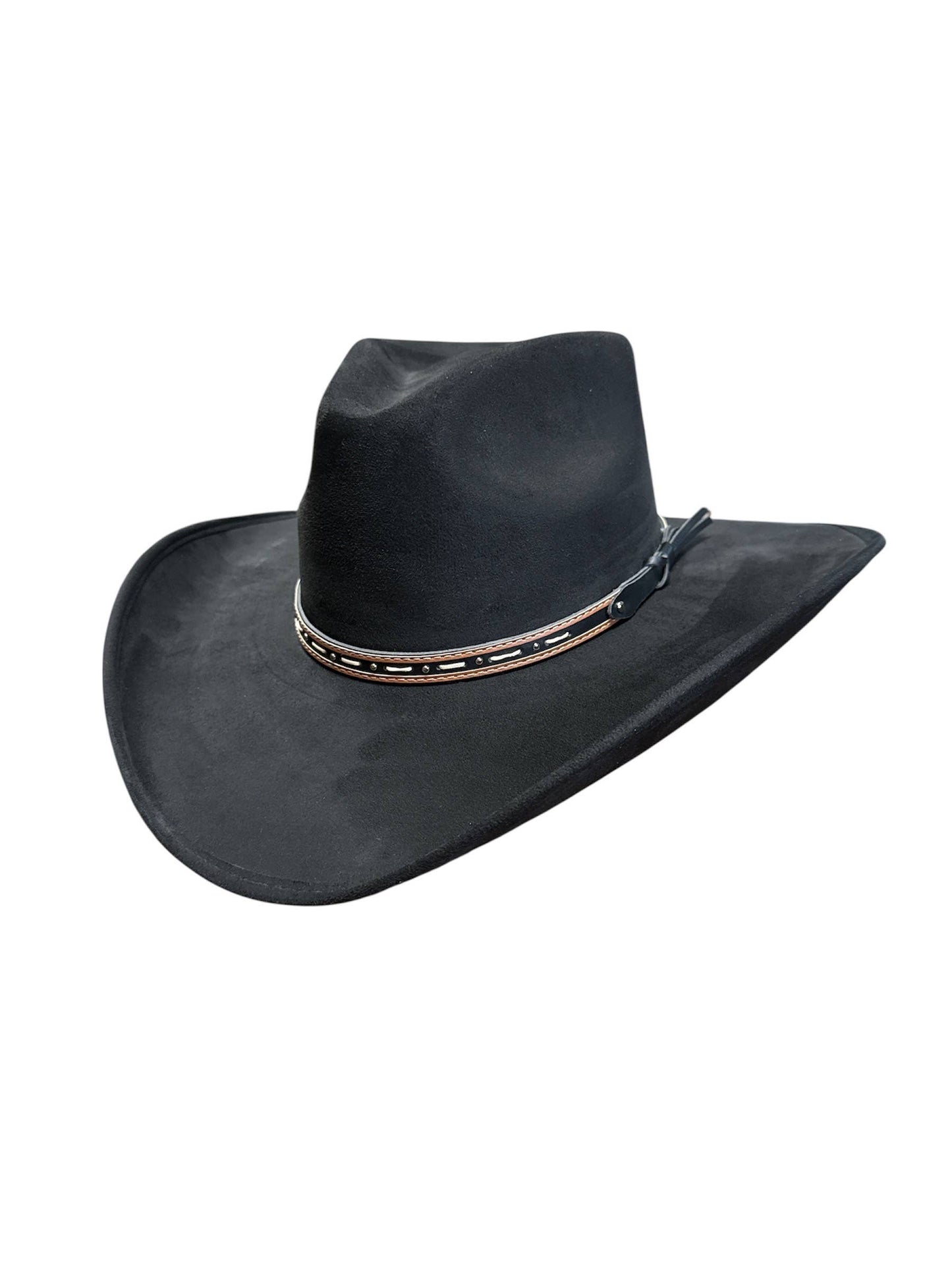 American Hat Makers Ace High Pinch Top Cowboy Hat in Black